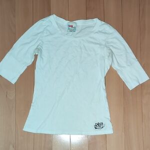 Roxy Cream 3/4 Sleeve Top